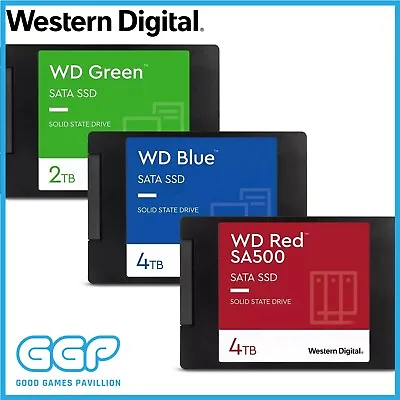 $35 • Buy WD 2.5  SATA SSD 120GB 240GB 500GB 1TB 2TB Red Green Blue Solid State Drives