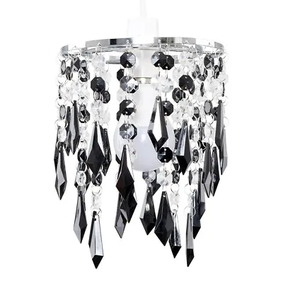 Ceiling Pendant Light Shade Easy Fit Lampshade Jewel Acrylic Droplets Crystal  • £14.99