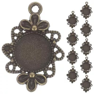  10 Pcs Accessory Tray Bezel Trays For Jewelry Making Pendant • £7.25