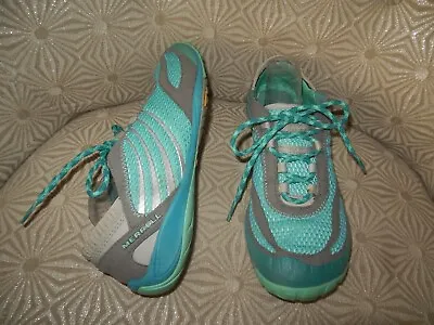 MERRELL Pace Glove Crystal Womens Teal Vibram Barefoot Athletic Sneakers 7.5M • $15