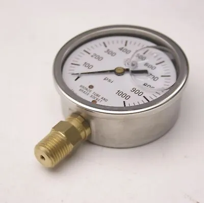 McDaniel Controls 2.25  Diameter Pressure Gauge 0-100PSI 1/4 NPT Brass Socket • $30