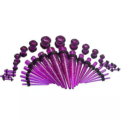 36pcs 14G-00G Ear Stretching Kit Expander Ear Gauge Taper Plugs Acrylic Expander • $9.99