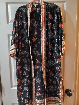 Max Studio Women Long Shirt Floral Kimono Size Small • $29.99