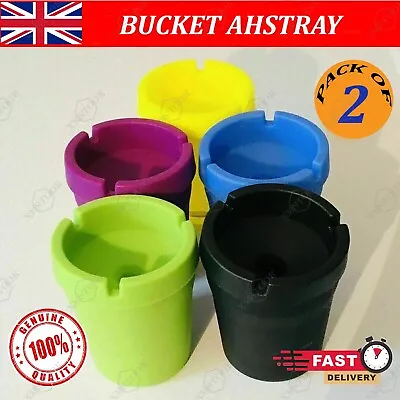 £5.95 • Buy 2 X  Butt Bucket Ashtray Smoking Cigarette Outdoor Bar Pub Plastic Car Ash Buds