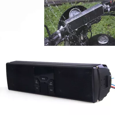 LED Display Motorcycle Bluetooth Audio Sound System APP Control MP3/TF/USB FM • $54.99