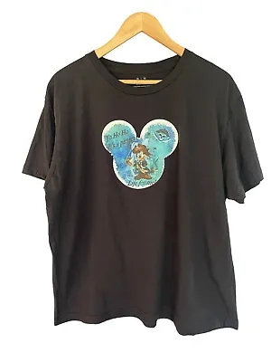Disneys Mickey Mouse Adult XL Black Graphic TShirt Pirate Yo Ho Ho Pirates Life • $14.40