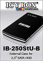 IcyBox IB-250STU-B 2.5  SATA Aluminium Caddy Black • £12.04