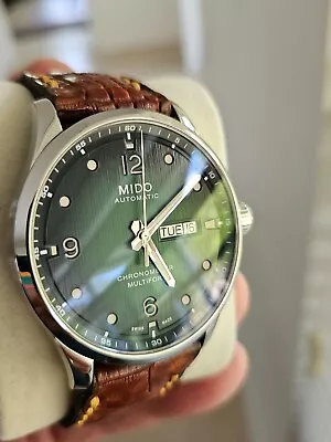 Mido Multifort M Chronometer Green Gradient Steel Men's Watch M0384311109700 • $895