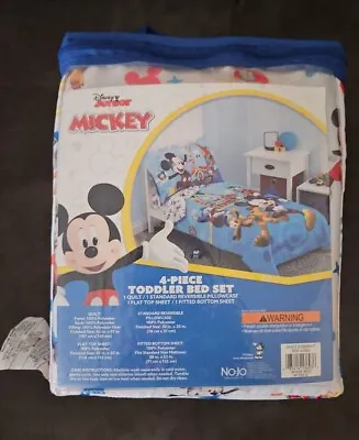 Disney Junior Mickey Mouse Fun House 4 Pc Toddler Bedding Set • $38.99