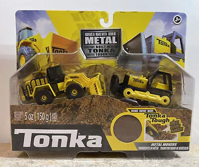 Tonka Tough Metal Movers Front Loader & Bulldozer Dirt Included Brand New • $25.68