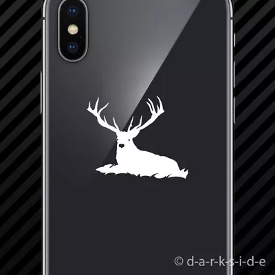 (2x) Buck Doe Deer Lying Down Cell Phone Sticker Mobile Hunting Hunter • $3.99