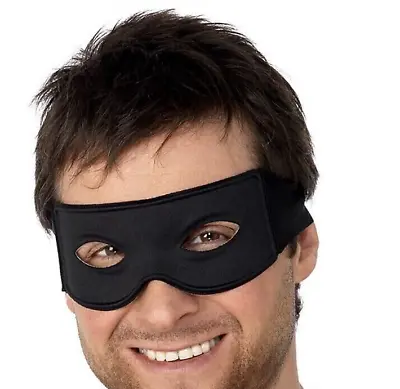 Black Eye Mask Adult Unisex Bandit Lone Ranger Zorro Halloween Costume Fancy • $8.88