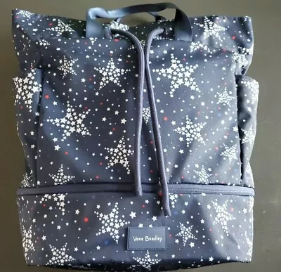 Vera Bradley Star Power Reactive Sports Bag Stars Red White Blue Tote Backpack • $58