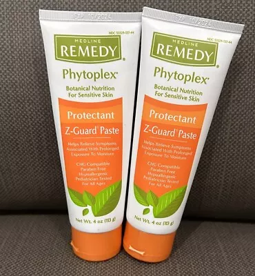 Medline Remedy Phytoplex Z-guard Skin Protectant Paste - 4oz BRAND NEW Pack Of 2 • $20