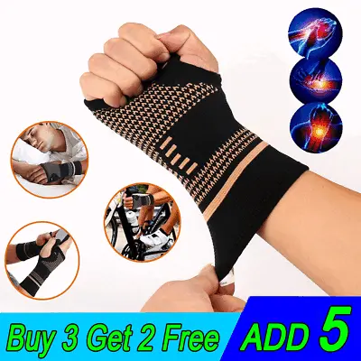 Wrist Hand Brace Support Sleeves For Carpal Tunnel Splint Strap Sprain Arthritis • £3.63