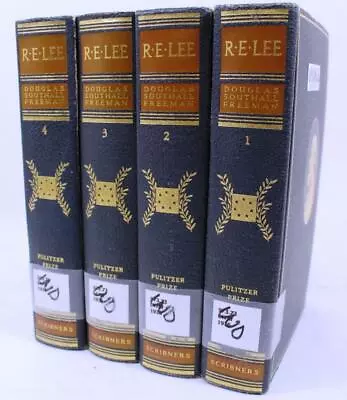 R.E. Lee A Biography 4 Vols Pulitzer Prize Edition By Douglas Southall Freeman • $300