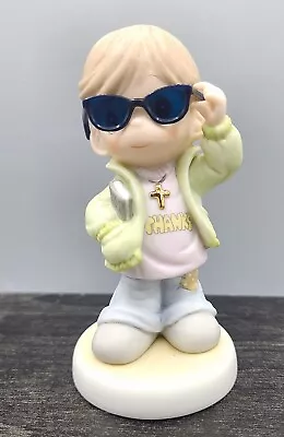 2000 Precious Moments Gratitude With Attitude Figurine 730041 Boy W/Sunglasses  • $8