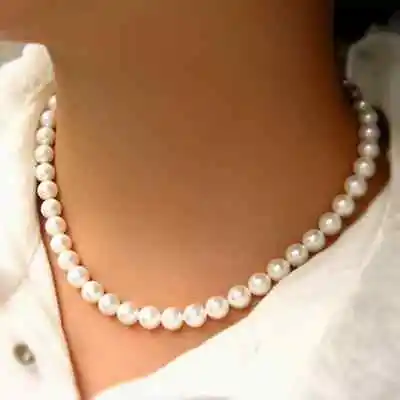 Faux Pearl Necklace Choker White Ladies New UK • £3.95