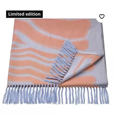 IKEA X Marimekko BASTUA Bath Sheet Throw Blanket Blue/Orange 35x71 LTD EDITION! • $45