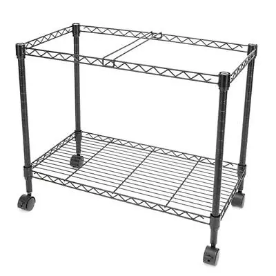 High Quality Single Tier Metal Rolling Mobile File Cart 23.6 X 12.6 X 18  Black • $33.12