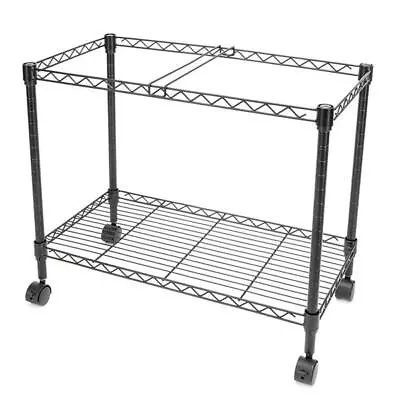 Single Tier Metal Rolling Mobile File Cart 23.6 X 12.6 X 18  Black • $33.99