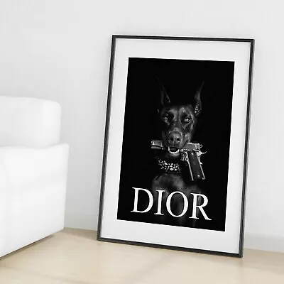 £3.99 • Buy Dog Fashion Print Poster Wall Art Home Decor Designer Bedroom Modern 872
