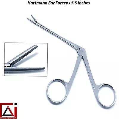 Beaden® Hartman Alligator Ear Forceps 5.5  ENT Serrated Surgical Orthopedic Tool • £6.99