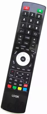 New Genuine Logik (Black) TV Remote L22FEDN12 L22FEDW12 L22FEDP12 L22FEDR12 • £10.99