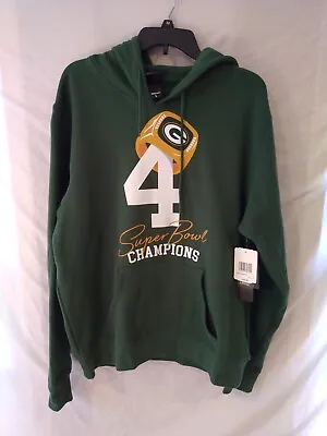 Green Bay Packers Size Large Green Hoodie Super Bowl Champs 4 Rings • $29.99