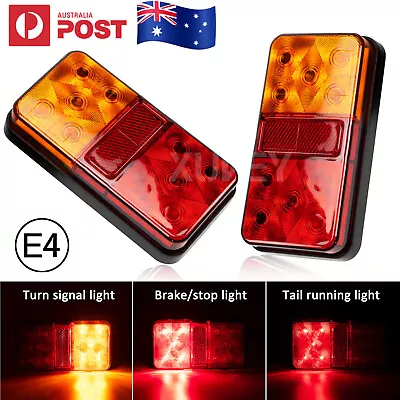 2x TRAILER LIGHT TAIL LAMPS STOP TURN SIGNAL 12-30V 4WD 4X4 CAMPER UTE BUS VAN • $22.39