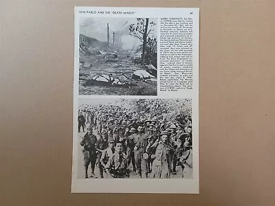 San Pablo Death March Manila Philippines 1945 World War 2 WW2 Picture Sheet • $16