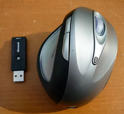 Microsoft Natural Wireless Laser Mouse 7000 Silver W/ Receiver Model 1117 - #11 • $98.50