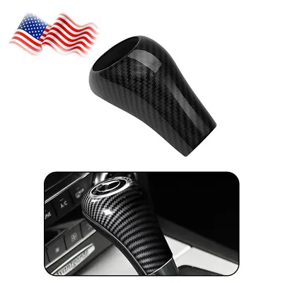 Gear Shift Knob Carbon Fiber Trim Cover For Mercedes-Benz W204 A C E G-Class CLS • $12.81