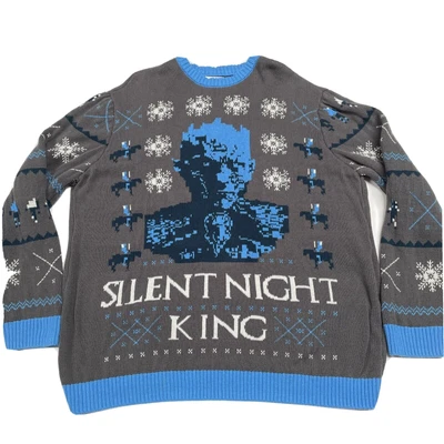 $19.98 • Buy HBO Game Of Thrones Pullover Sweater Mens XXL Silent Night King Ugly Christmas
