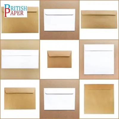 C5 C6 C7 A5 White Brown Kraft Envelopes Paper 4 Cards Mini Small Large Craft Lot • £342.99