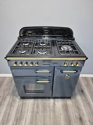 Rangemaster Classic 90cm Dual Fuel Range Cooker In Anthracite And BRASS... • £1250