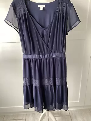 Immaculate H&M  Mama Size 8/10 Navy Blue Maternity Dress • $3.72