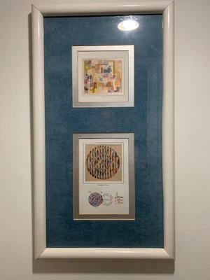 $600 • Buy Yaacov Agam  Message Of Piece & Life  Silkscreens 1st Day Signed Stamp Release