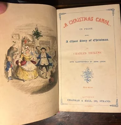 Charles Dickens - A Christmas Carol - 1843 - Third Edition - Bound By Root- Rare • $1888.11