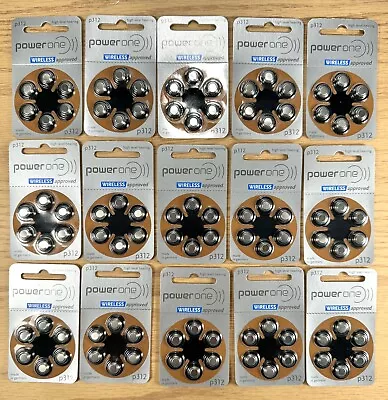 15 Packs (90 Total Batteries) Power One P312 Hearing Aid Battery EXP 05/2024 • $18.95