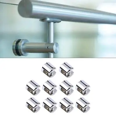 10x Glass Shelf Support Clamp Door Hardware 6mm-8mm Clip Tool Mirror Clips • £10