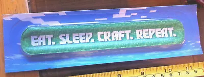 Wristband MINE CRAFT MINECRAFT Eat Sleep Craft Repeat Official Rare Bracelet • $5.67