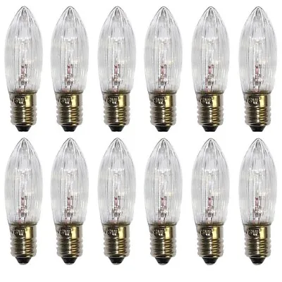 £4.67 • Buy 12x Candle Arch Bulb Christmas Bridge Replacement 3W 34v Spare E10 Screw Light