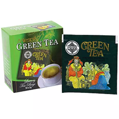 MLESNA Green Tea - Luxury Foil Envelope 10 Tea Bags (20g)Free Shipping World Wid • $7.49