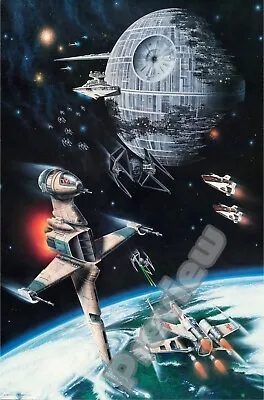 Star Wars Death Star 1975 Hong Kong Film 3D Print Poster Wall Art Picture A4 • £4.99