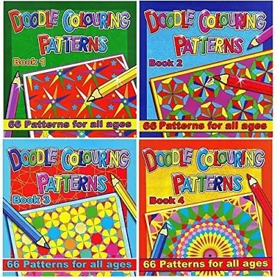 WF Graham Set Of 4 Doodle Colouring Pattern Books Relaxing Anti-Stress Books For • £12.99