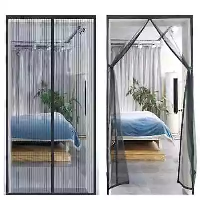 2x Mosquito Door Net Mesh Screen Bug Pet Patio Insect Hands Free Magnetic Closer • $15.99