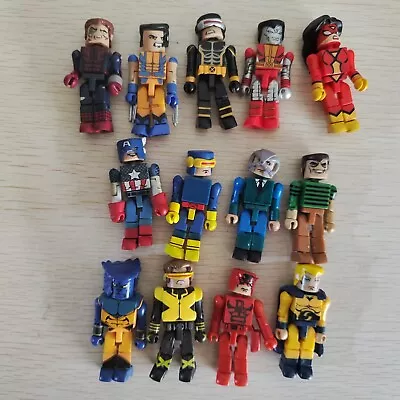 Lot 13 Marvel Minimates Spiderman Wolverine Captain Spider-woman Beast Sandman • $11.99