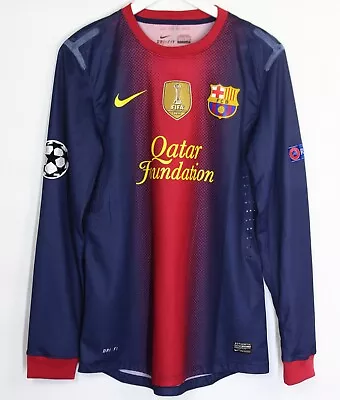 Fc Barcelona Spain 2012 2013 Home Match Worn Shirt Jersey #4 Fabregas Ucl • $719.99