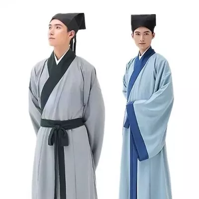 Chinese Robe Ancient Scholar Student Costumes Traditional Cosplay Costume Hanfu • £47.50